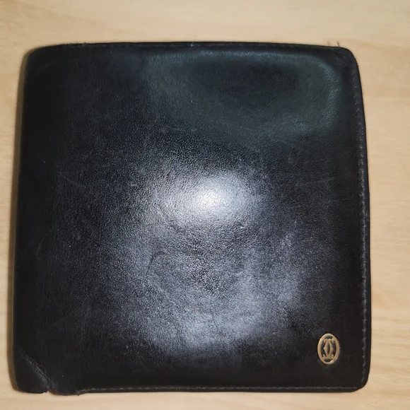 Cartier Pasha Black Leather Bifold Wallet
